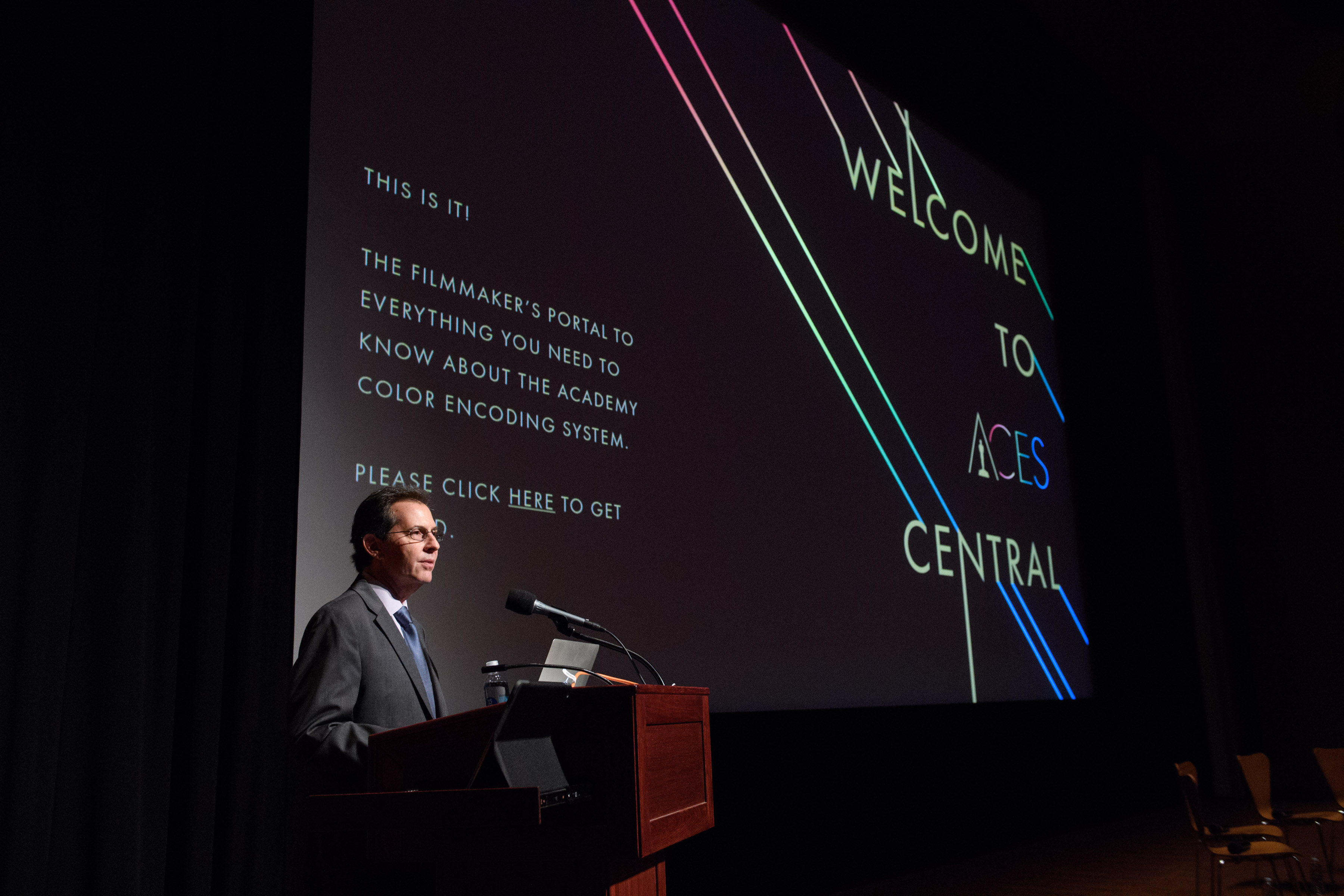 AMPAS Science and Technology Council managing director Andy Maltz welcomed the ICS. Photo courtesy of the Academy of Motion Picture Arts and Sciences
