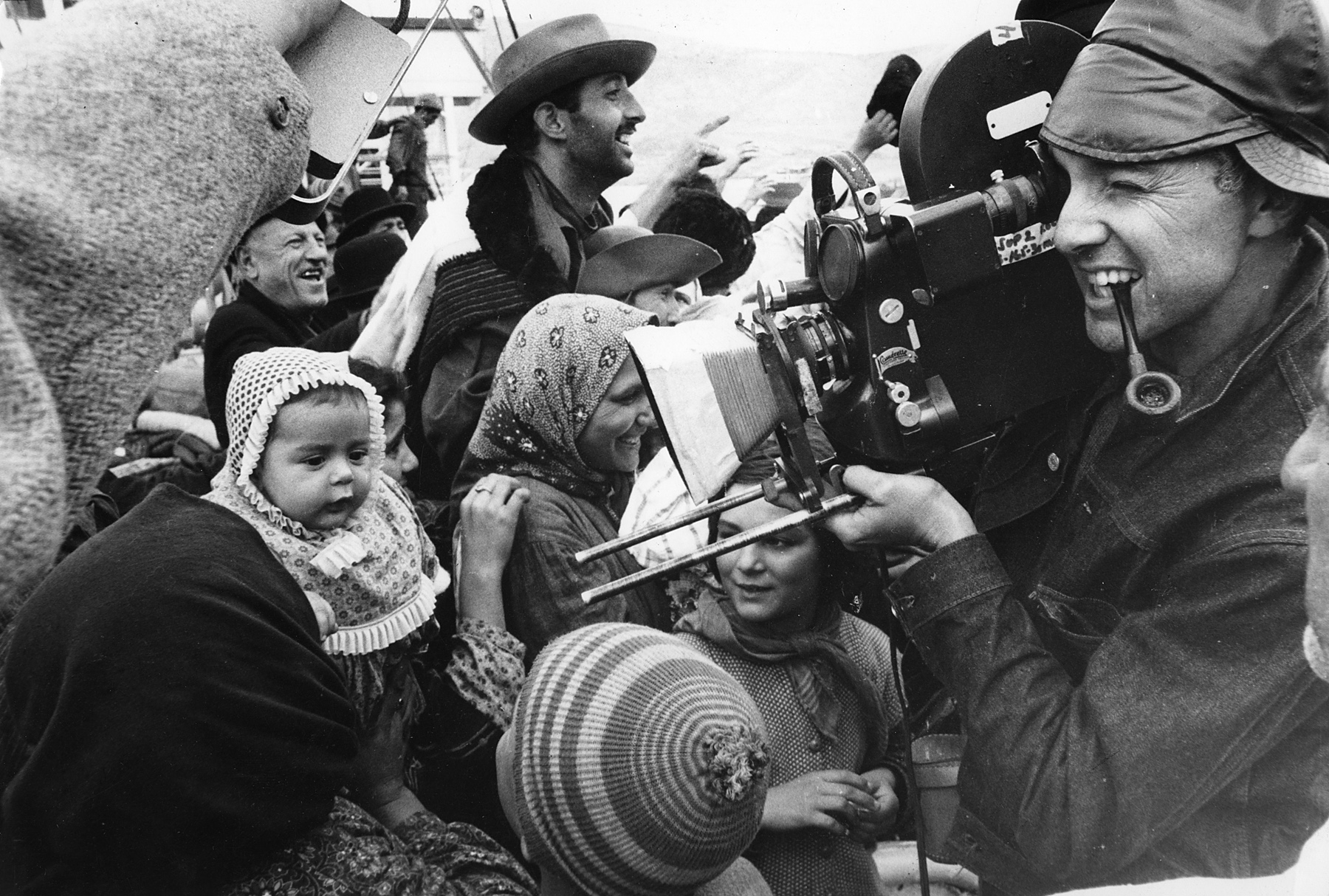 Haskell Wexler at work on Elia Kazan's America, America. 