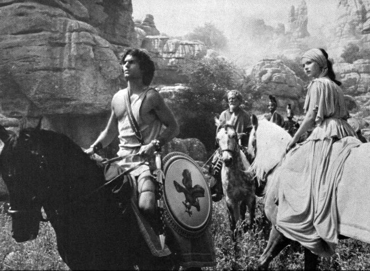 Dioskilos attacks Perseus and his men in Clash of the Titans (1981