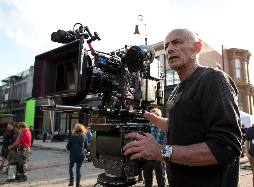 Philippe Rousselot, ASC, AFC on set filming the upcoming Fantastic Beasts and Where to Find Them (2016). 