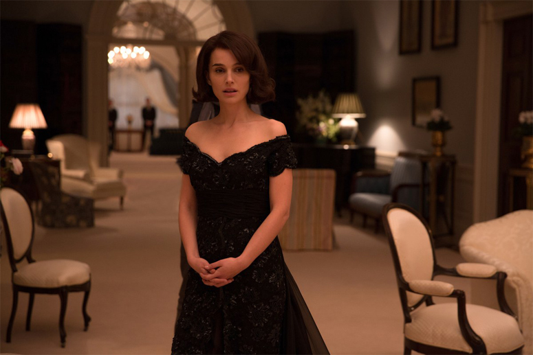 Natalie Portman as Jackie Kennedy on White House set