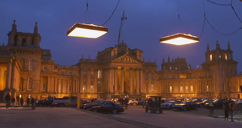 Soft boxes for Palazzo night exterior (from featurette)