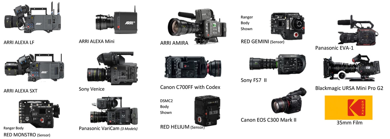 Cannes Film Festival 2019 Camera Chart. : r/cinematography