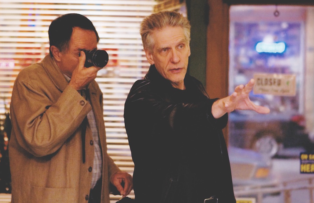 Peter Suschitzky, ASC with director David Cronenberg, shooting the thriller A History of Violence.