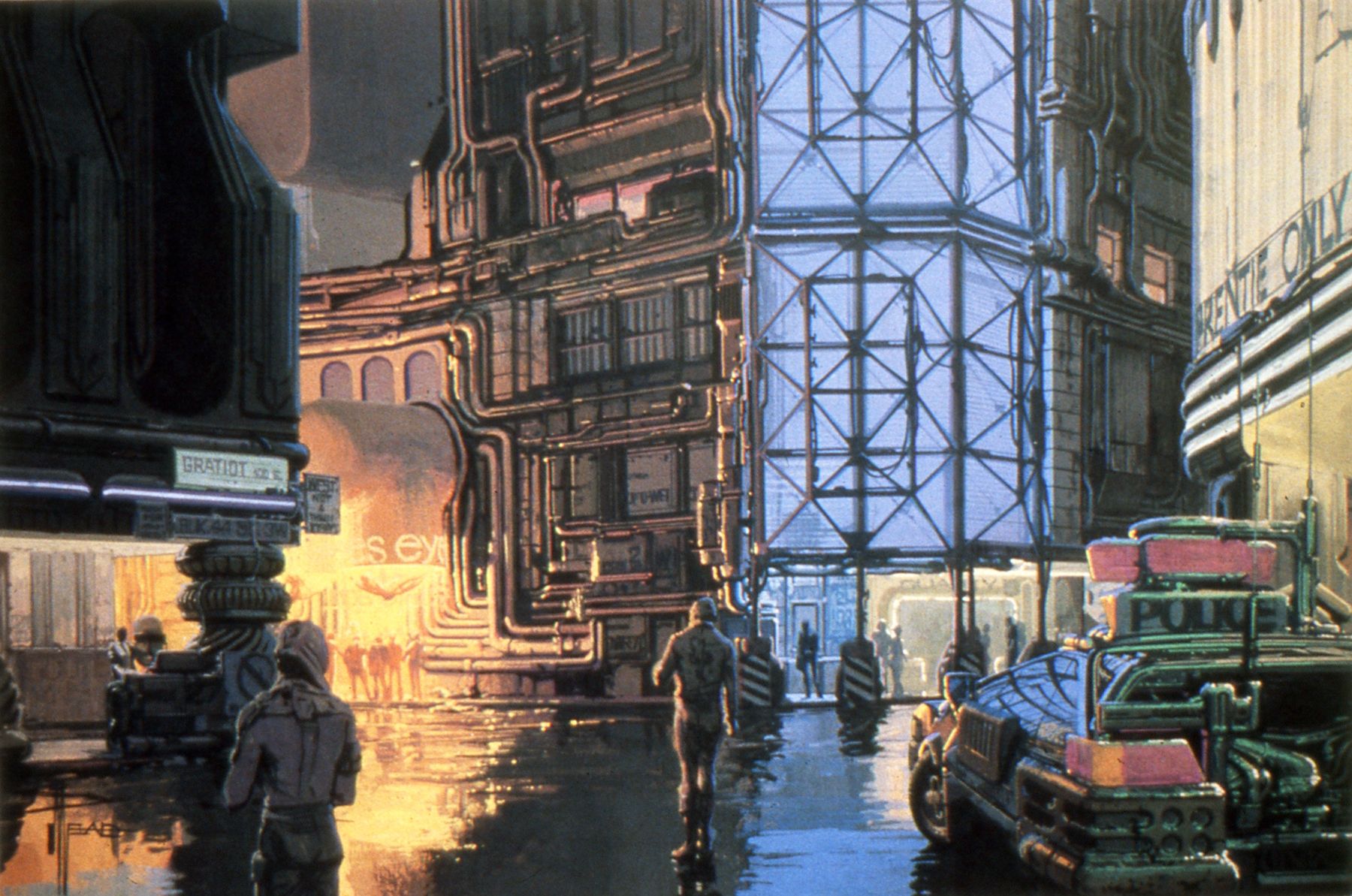 Бегущий по лезвию 2099. Blade Runner 1982 Syd Mead. Syd Mead киберпанк. СИД МИД концепт арт. СИД МИД киберпанк.