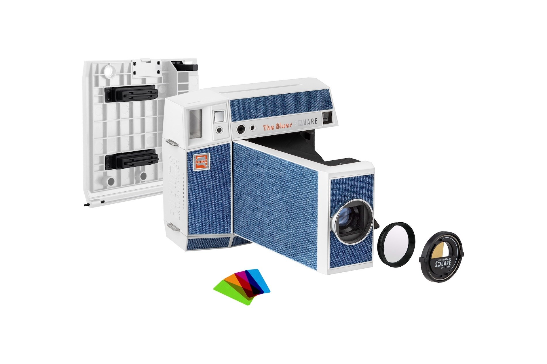 Lomo instant square the blues accessories on white