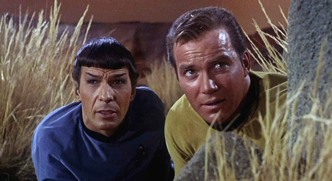 Leonard Nimoy And William Shatner In 'Star Trek'